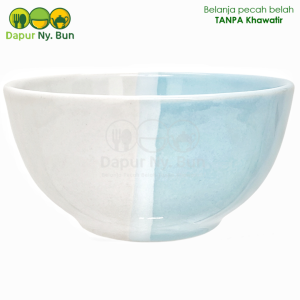 Mangkok Keramik Two Tone 4 Inch Warna Cantik untuk Sup Dessert & Camilan