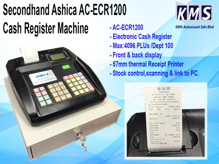 Secondhand Ashica ACECR1200 Cash Register Machine Lazada