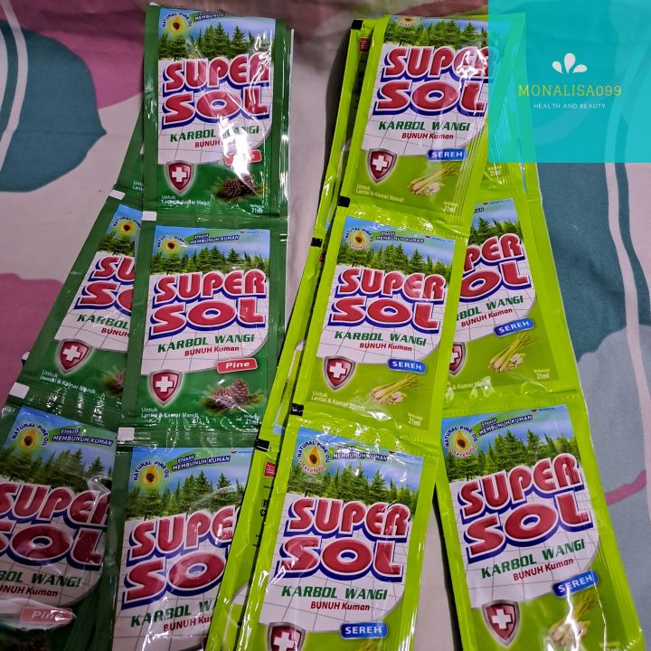 Pembersih Lantai Murah Supersol/Supersol Karbol Wangi Sachet 23ml X12 pcs/Supersol Perenceng/Pembersih Lantai Karbol cairan Pel pembunuh kuman/Cairan Pewangi Lantai/Pembersih Lantai Dan Kamar Mandi/Menghilangan Bau Tidak Sedap Pada Lantai/Kemasan Saset