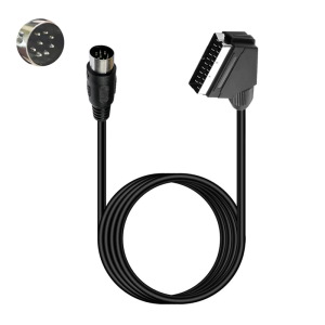 Professional SCART To 8Pin RGBs Cable 28AWG OxygenFree Coppers Cores Noise Reductions