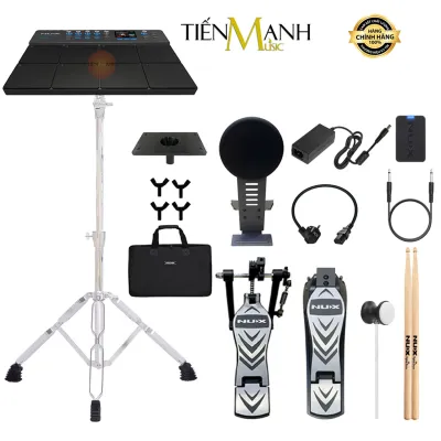 [Chính Hãng] Bộ Trống Điện Tử Nux DP2000 - Kèm Chân DPS1 Kick Hihat Pedal Kích Electronic Digital Drum 8 Mặt