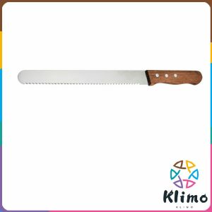 KLIMO Stainless Steel Bread Knife Wooden Handle Cake Slicer Pastry Cutter Baking Tools 10inches