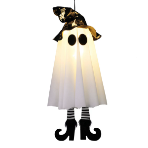 Horror Specter Hanging Ornament for Porch Yard Lighted LED Specter Hanging Hanging Decoration for Outdoor and Indoor