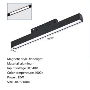 ZEROnew Magnetic absorption track light  track light without main light design grille light floodlight house useLED Magnetic Track Light Grille Light Folding Flood Lamp Modern Linear Fixture LED Spotlight 48V Ceiling Indoor Lighting