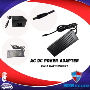 Delta Electronics 12V 4.0A Power Switching Adapter Kit with 3-Pin Power Cord: Ideal for CCTV and IP Cameras