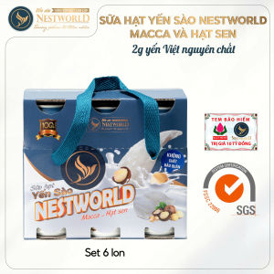 QUÀ TẾT 2026-SỮA HẠT YẾN SÀO NESTWORLD MACCA VÀ HẠT SEN [Set/ Thùng 24lon]