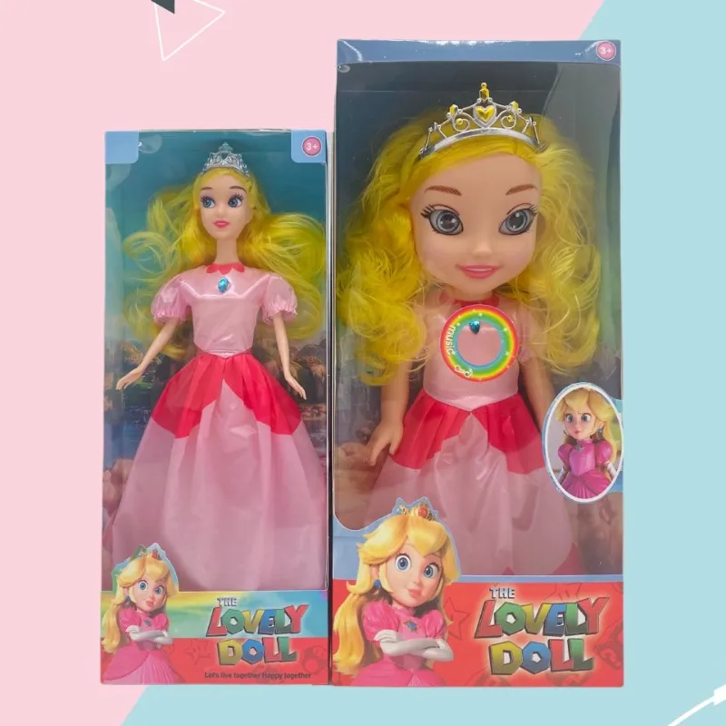 New 11 inch/14 inch Super Mario Peach Princess Doll Cartoon music