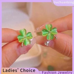 [COD] liuchuanbing Jewellery Fashion Elegant Luxurious Four Leaf Clover Opal Stud Earrings For Women Jewelry Party Accessries Gifts