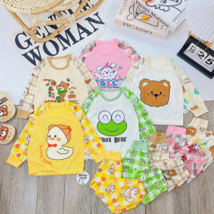 [MẪU MỚI] BỘ DÀI TAY IN HÌNH CHẤT COTTON LEN TĂM MỀM MÁT SIÊU DỄ THƯƠNG CHO BÉ YÊU 7-16KG. VIDEO THẬT. BIBO BABY SHOP