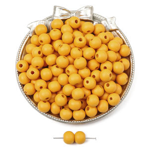 50pcs 10mm Natural Wood Beads For DIY Bracelet Necklace Jewelry Craft Making