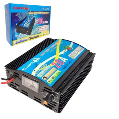 Sunpro SU-1220B Charger Aki /Cas Aki Motor Mobil DC 12V 20A Plus Protection 20 Amps