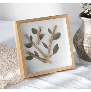 [SG Supper Offer ] Hollow 3CM  Wooden Photo Frame for Dry Flower Frame Specimen Shadow Box Valentines Day Gift Wooden Photo Frames Christmas Teachers day Gift