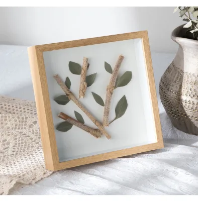 [SG Supper Offer ] Hollow 3CM Wooden Photo Frame for Dry Flower Frame Specimen Shadow Box Valentines Day Gift Wooden Photo Frames Christmas Teachers day Gift