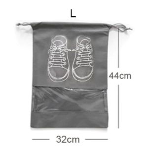 Non-woven Shoe Bag with Drawstring Waterproof and Dustproof Reusable Drawstring Shoe Bag for Travel