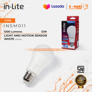 In-Lite Smart Bulb INSM011 12 Watt Sensor Gerak Warna Putih