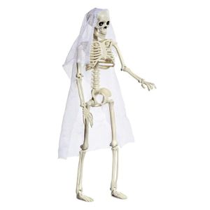RGFV MALL Plastic Skeleton Bride Groom Figures Simulatded Creative Skeleton Human Model Halloween Decoration Realistic Skeleton Couple Figurines Props