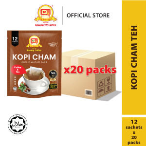 Kluang TV Coffee Kopi Cham Teh (12 individual sachets x 20 packs)