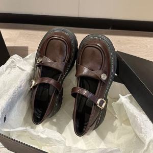 WomenS Thick-Soled Shoes 2026 New Vintage Chunky Heel JK Small Leather Shoes College Style Versatile Loafers
