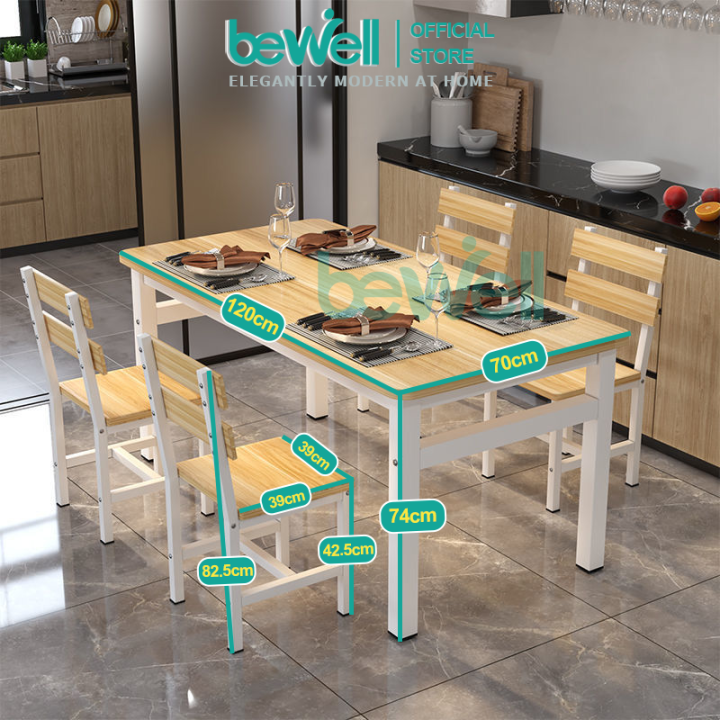 Bewell%20Dining%20Table%20Set%20with%204%20Seater%20Restaurant%20Home%20Dining%20Table%204%20Chair%20For%20Living%20Room%20-%20Image%207