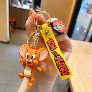 Cat and Mouse Car Key Chain Tom Jerry Cute Cartoon Key Pendant Doll Bag Pendant Keychain