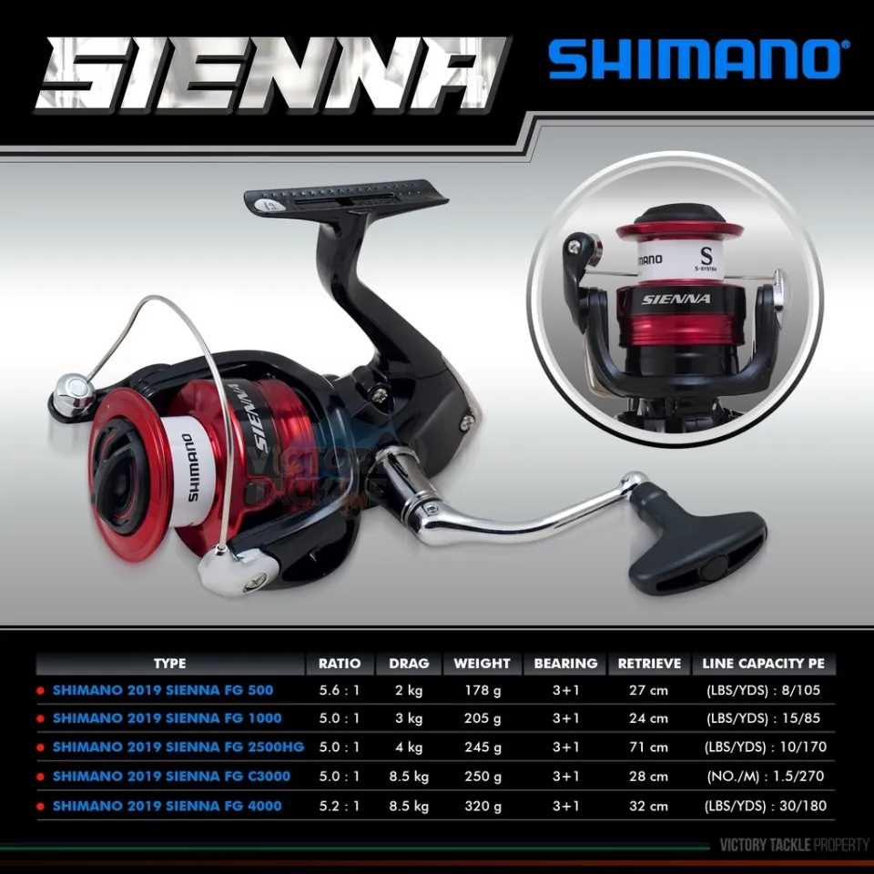 2019 New SHIMANO SIENNA FG 500 1000 2000 2500 2500HG C3000 4000 3+