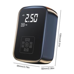 ปั๊มปั๊มลมพกพาแบบพกพาพกพาพร้อมไฟ LED 150 psi ปั๊มยาง 150 psi 3600mAh ปั๊มมอเตอร์ไซค์มอเตอร์ไซค์แบตเตอรี่