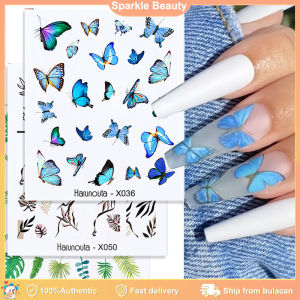 3Pcs Nail Art Decals 3D Retro Fruit Flower Butterfly Leaf Art Transfer Adhesive Stickers Decoration