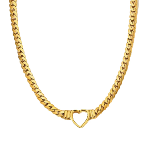 Hollow Heart Pendant Necklace Simple Necklace Date Stainless Steel Texture for Music Festivals and Fashion Shows