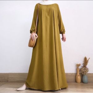GAMIS POLOS WANITA MUSLIM TERBARU | GAMIS CRINKLE PREMIUM AIRFLOW | GAMIS POLOS SIMPLE BAHAN CRINKLE AIRFLOW