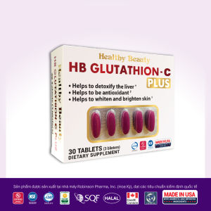 Thực phẩm bảo vệ sức khỏe HB GLUTATHION C PLUS – Hỗ trợ tăng cường sức khỏe làn da hỗ trợ giảm tác hại oxy hóa