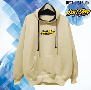 Sweater Hoodie Pria Oversize Brand Distro Bandung 2023 Branded Warna Cream List Dont Sleep Grafity Terbaru Keren Switer Cowok Cewek Lembut Dan Tebal Termurah Bisa COD