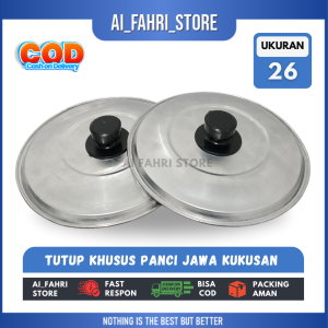 TERBARU...Tutup Khusus Panci Jawa Kukusan Merk Maspion atau Panci Muliya Kukusan UK.26 Bahan Aluminium Tebal 0.4 MM