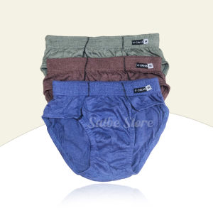 Celana Dalam Pria G-Cress 3pc CD Brief Cowok Katun Polos M L XL XXL