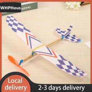 [COD] WHPHous Ship within 24 hours Rubber Band Elastic Powered Aircraft Glider Flying Plane Airplane DIY Kids Toy
