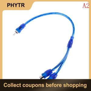 【PHYTR】 1Pc RCA female to male splitter stereo audio Y adapter cable wire connector