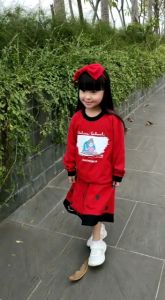 Set Rok Anak Perempuan Terbaru: Setelan Baju Anak Perempuan Lengan Panjang Set Rok 7/8 Anak