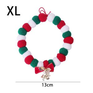 YESPERY Christmas Pet Collar Red Green Bobble Classic Bow Adjustable Necklace for Cats & Dogs Christmas Pet Dress up S/M/L/XL