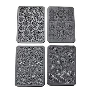 เสื่อปั๊มดินเหนียวซิลิโคนที่แข็งแรงสำหรับการออกแบบดินอบมืออาชีพ