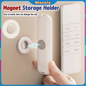 Masely Remote Controller Magnet Storage Holder Nail-Free Self Adhesive Storage Hook 1Pc