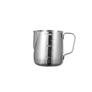 CHICSTOP with Scale Milk Frothing Jug Diversion Tip Spout Handle Frother Pitcher Frother Coffee Latte Container Stainless Steel Measuring Cups Cafe