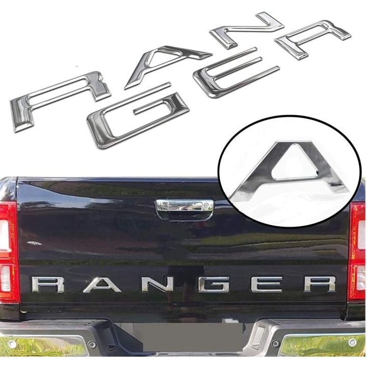 Tailgate Insert Letters for Ford Ranger 2019 2020, 3D Raised & Decals ...