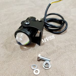 Lampu Tembak Laser Motor D2 Mini 2 Warna Putih Kuning High Low Waterproof SUPER TERANG 1 paket 2 PCS plus SAKLAR