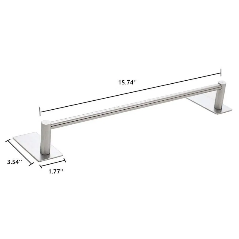 3M Self Adhesive Towel Rail Rack 40CM 55CM 70CM Bathroom Single