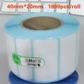 40x20mm 1000pcs Thermal Adhesive Paper Stickers + Quality Label Bar Code Printing Paper. 