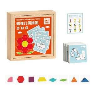 Magnetic Geometric Puzzle Brain Training Educational Toy For Kids