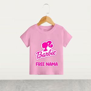 (FREE NAMA) Kaos Anak Barbie Costum Nama Usia 1-10thn cotton combad 30s