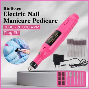 READY Biutte.co Alat Perawatan Kuku mengkilap lengkap elektrik cas nail art manicure JMD-100