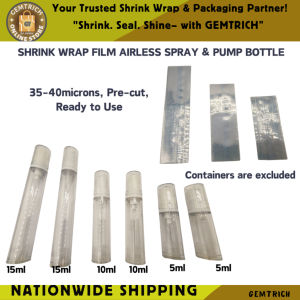 200pcs Shrink Wrap Plastic Packaging Shrinkable Plastic Sealer Film for Airless Spray & Pump Bottle