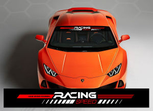 Decal dán kính lái che nắng xe hơi cá tính mẫu Race Speed