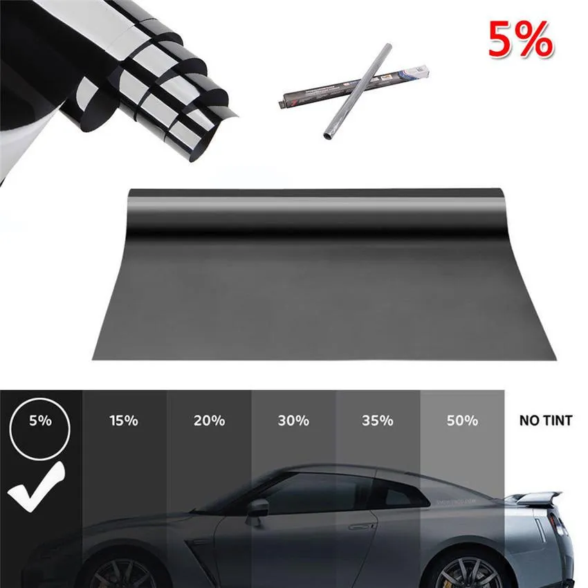 BLACK CAR GLASS DARKENING FILM 50% 50cm x 3m